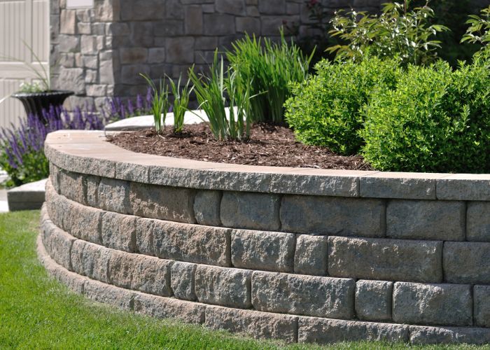 stone plant bed