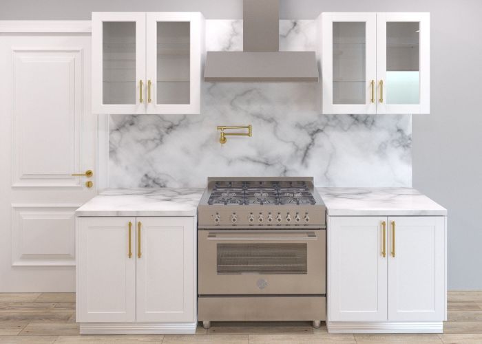 Marble backsplash kitchen remodel Kansas City