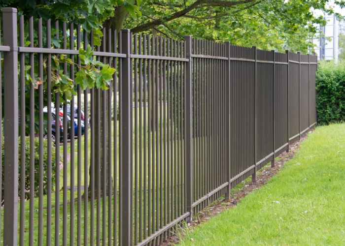 black wrought iron fence in Kansas City